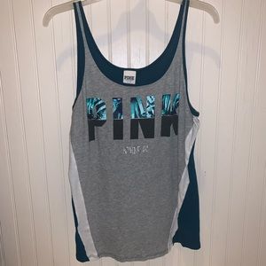 Victoria’s Secret Pink Tank Top Sz Large Teal